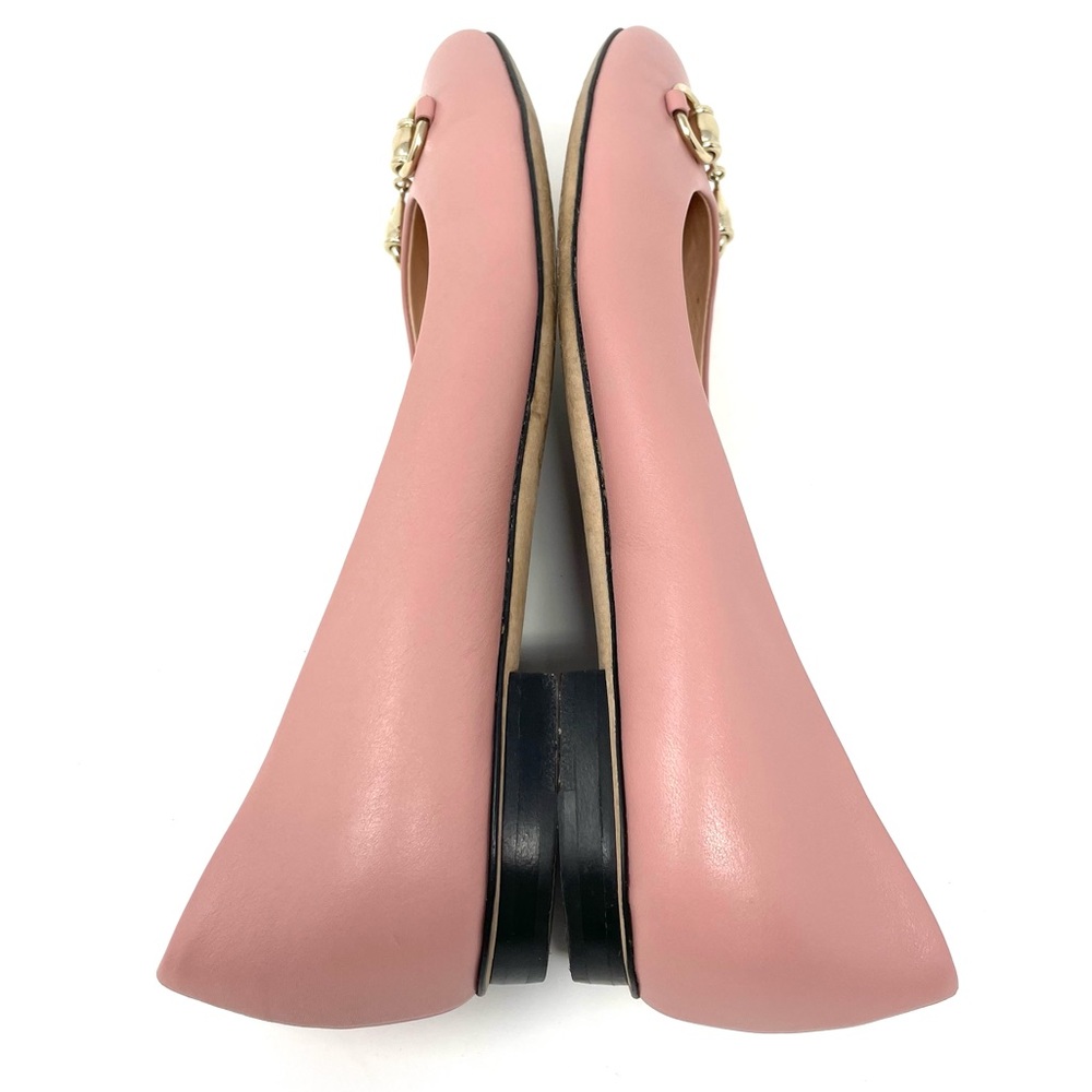 Gucci Horsebit Ballet Flats Pink Leather EU 39 US 9 Powder Pink - Picture 10 of 16